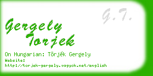 gergely torjek business card