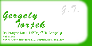 gergely torjek business card